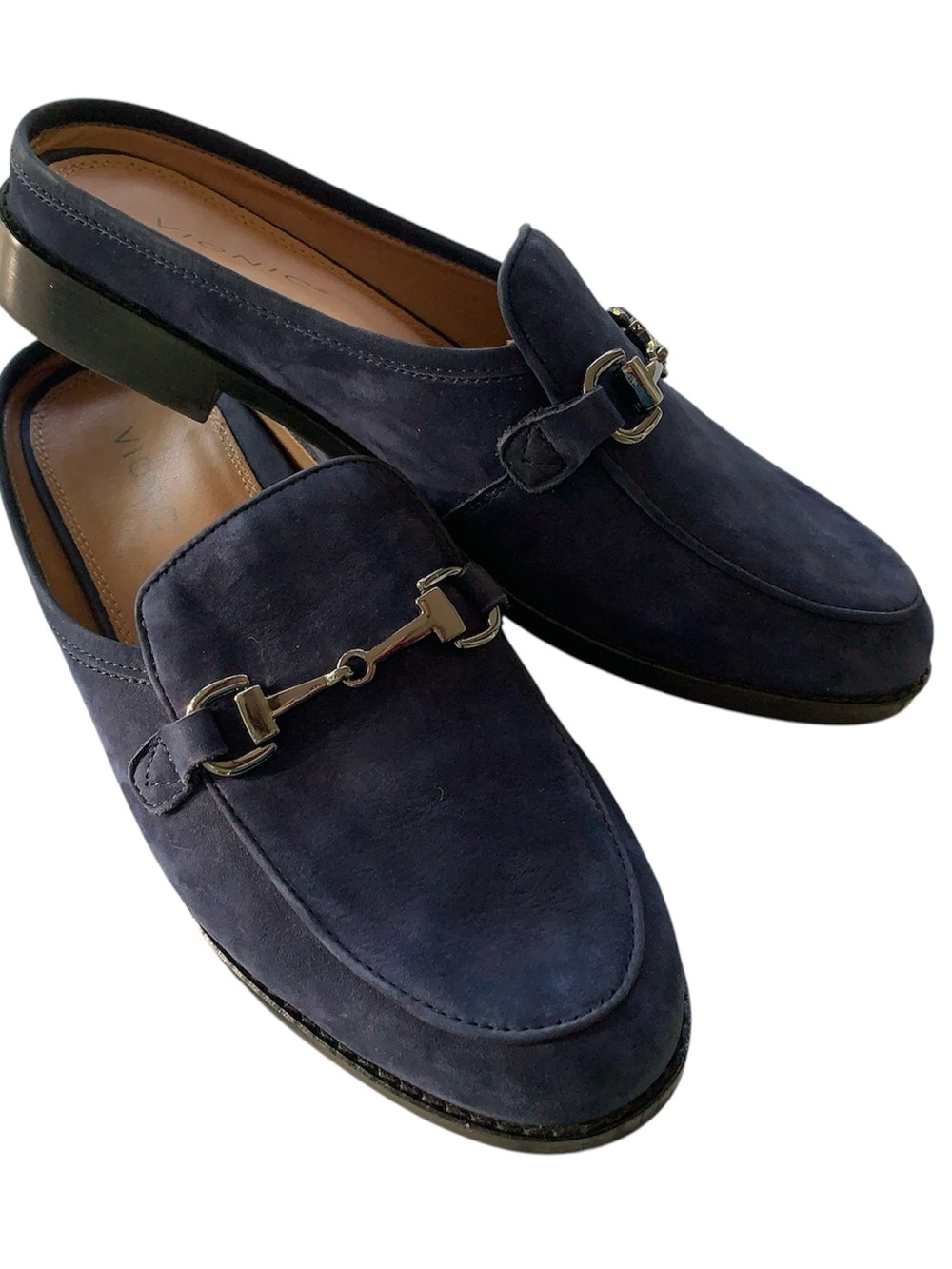 Vionic Navy Blue Slip-On Mule with Silver Bit Size 9.5 - Picture 2 of 11
